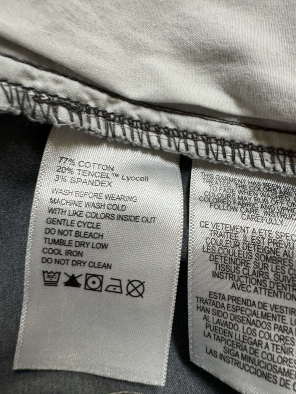 Tommy Bahama Gray Chino Pants 40x30 Tencel Cotton Stretch Casual - Picture 4 of 4